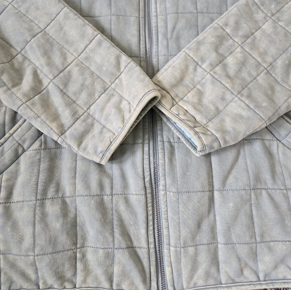 Davi & Dani Washed Soft Comfy Quilting Zip-up Barn Jacket Winter Casual Large - Picture 10 of 16